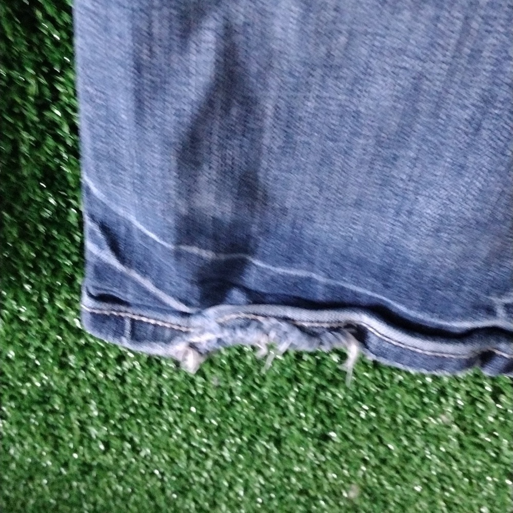 Miss Me Blue Straight Or Boot Cut Jeans with Rhinestone Embellishments - Picture 5 of 7